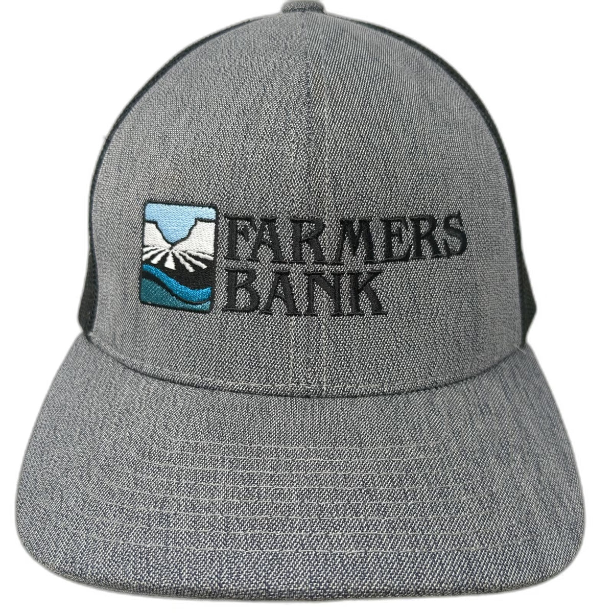 Pacific Headwear Trucker Hat Gray One Size Farmers Bank Since 1917 Mesh Snapback