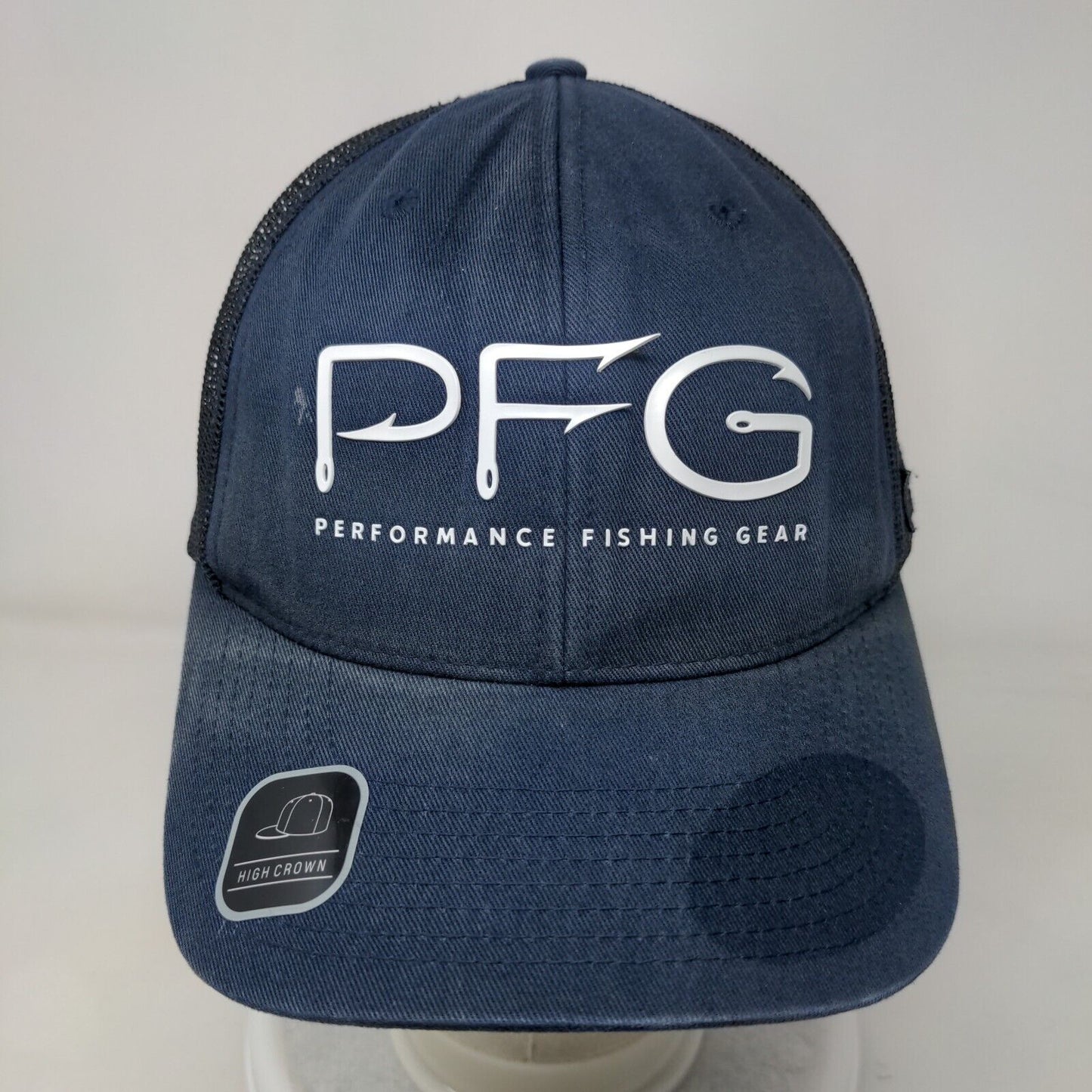 Columbia PFG Performance Fishing Gear Snapback Trucker Hat Blue OS High Crown