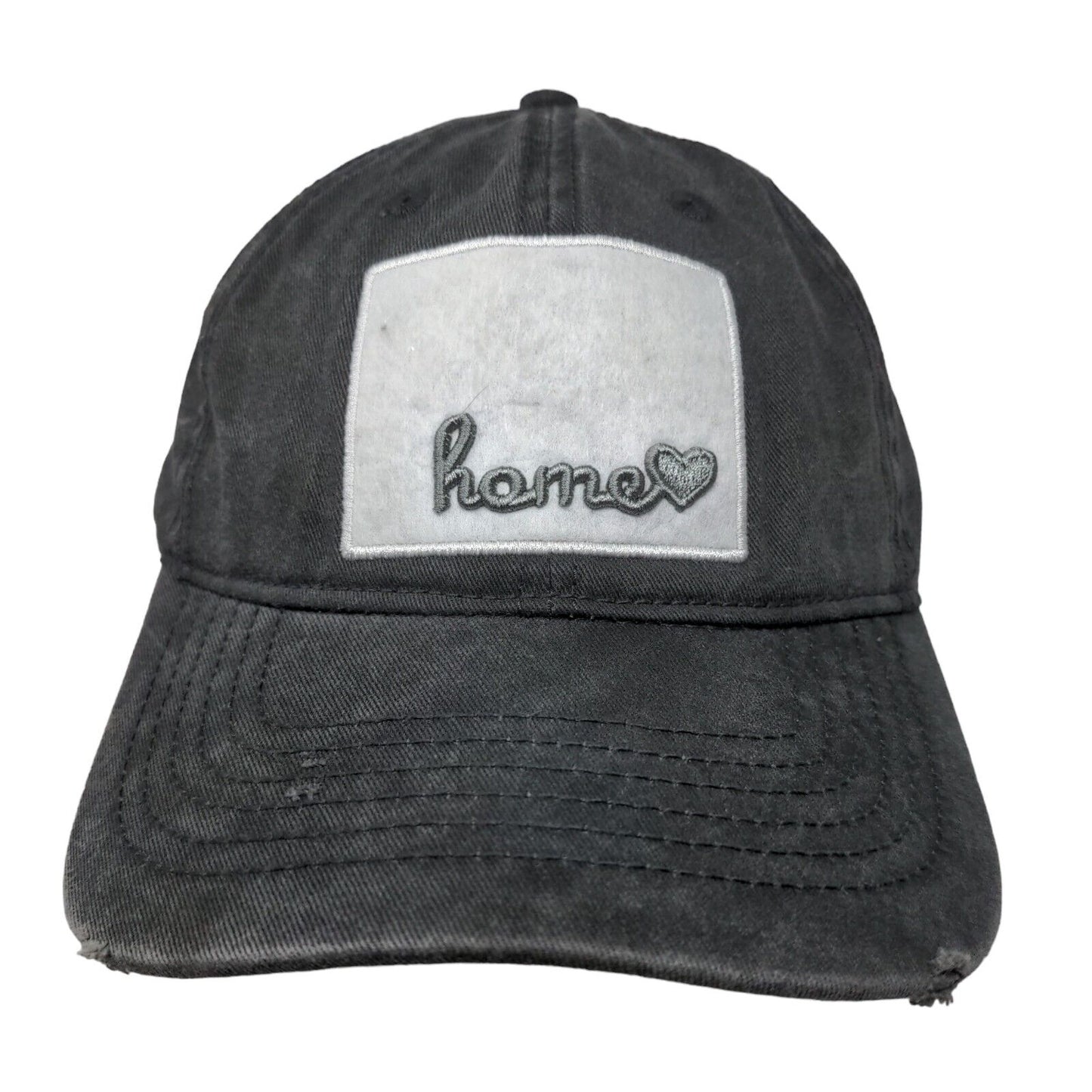 Home Free Rome Slideback Hat Gray OSFM Embroidered Adjustable Vented Holes