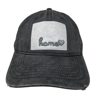 Home Free Rome Slideback Hat Gray OSFM Embroidered Adjustable Vented Holes