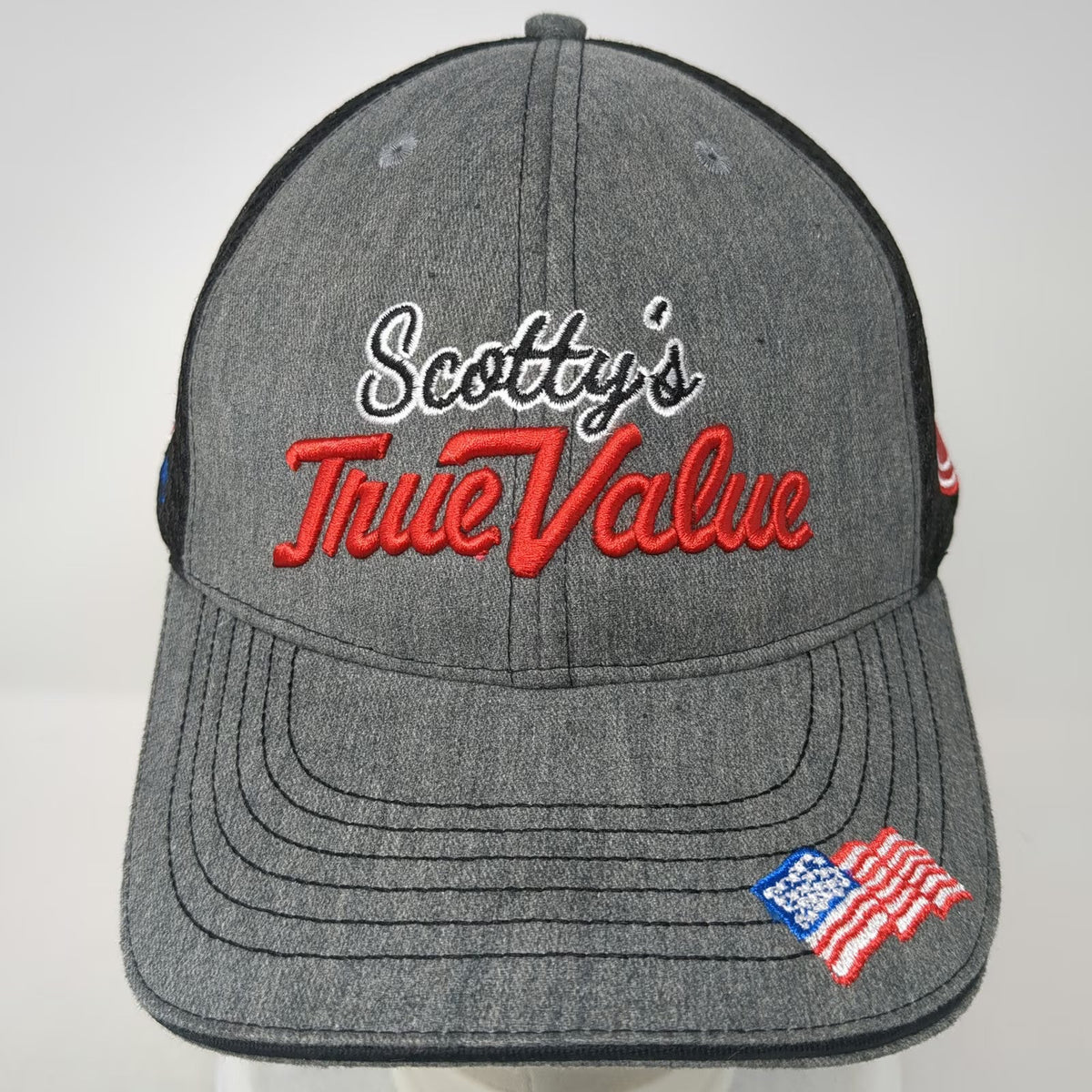 360 Apparel Baseball Cap Gray One Size Scotty's True Value Carquest Mesh Hat