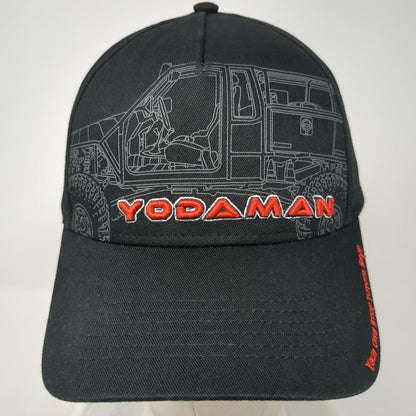 Yodaman Toyota Shop Truck Graphic Black Red Baseball Cap Hat One Size Slideback