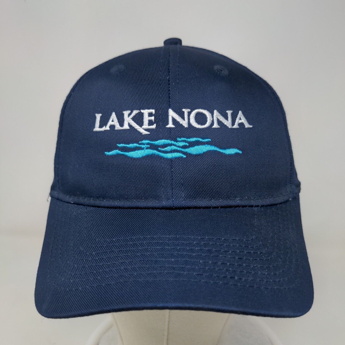 Lake Nona Slideback Hat Blue One Size Port Authority Adjustable Embroidered