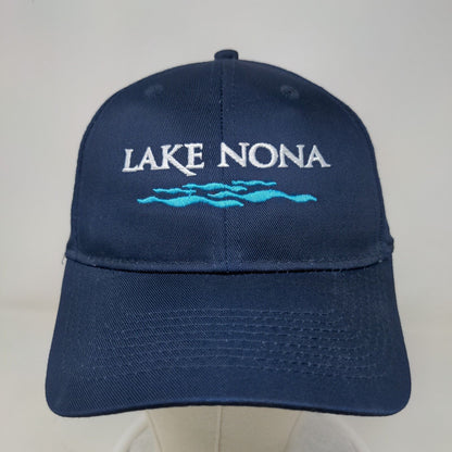 Lake Nona Slideback Hat Blue One Size Port Authority Adjustable Embroidered
