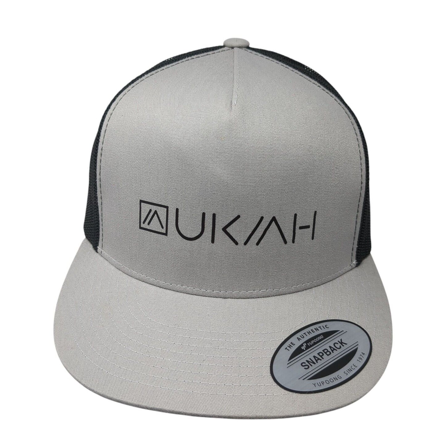 UKIAH Snapback Trucker Hat Gray OS Adjustable Mesh Back The Classics Yupoong