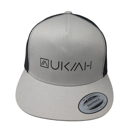 UKIAH Snapback Trucker Hat Gray OS Adjustable Mesh Back The Classics Yupoong