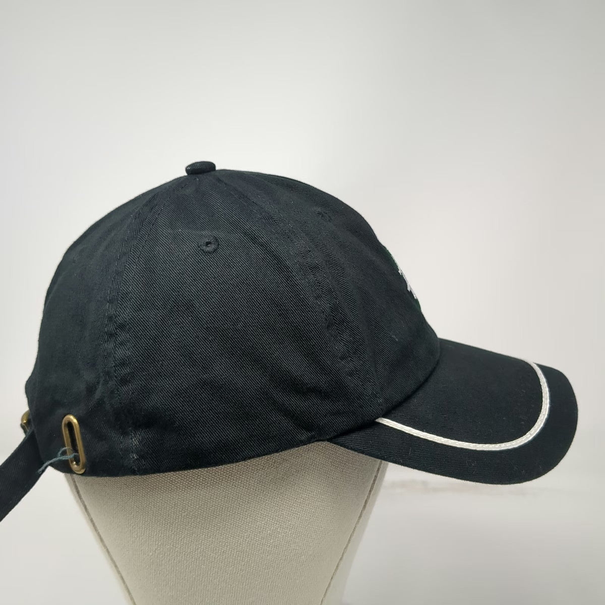 Stussy Baseball Cap Black One Size Red Green Logo White Piping Slideback hat