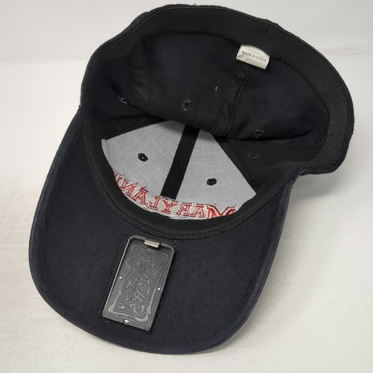 Black Maryland Drinking Team LED Light Baseball Cap One Size Fitted Champs Hat