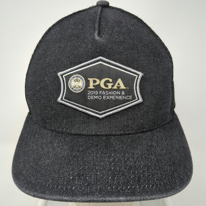 Pukka Trucker Hat Black One Size PGA 2019 Fashion Demo Experience Mesh Snapback