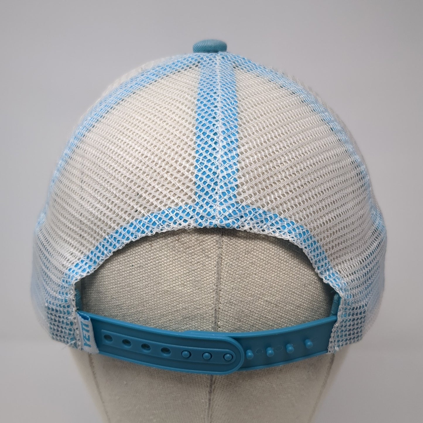 Yeti Coolers Snapback Mesh Back Trucker Hat Blue One Size Colorblock