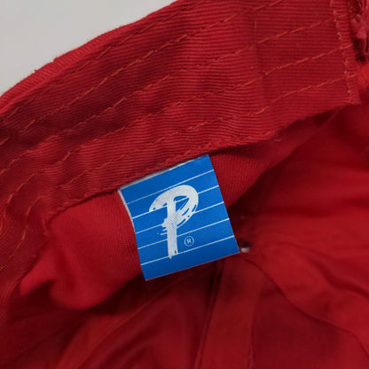 Unbranded Strapback Hat Red One Size Adjustable Solid Blank 6 Panel P
