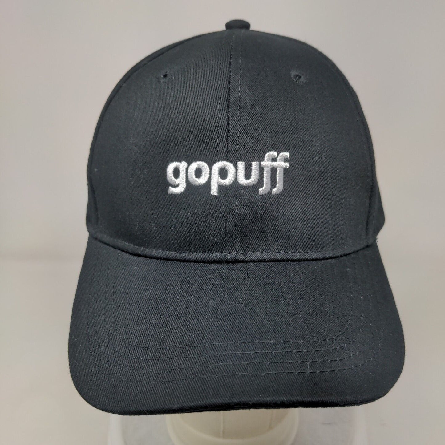 Gopuff Slideback Hat Black One Size Adjustable Embroidered 6 Panel