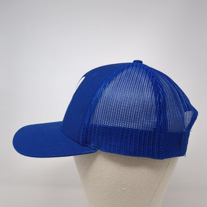 North Boise Snapback Trucker Hat Blue One Size Adjustable Mesh Back Richardson