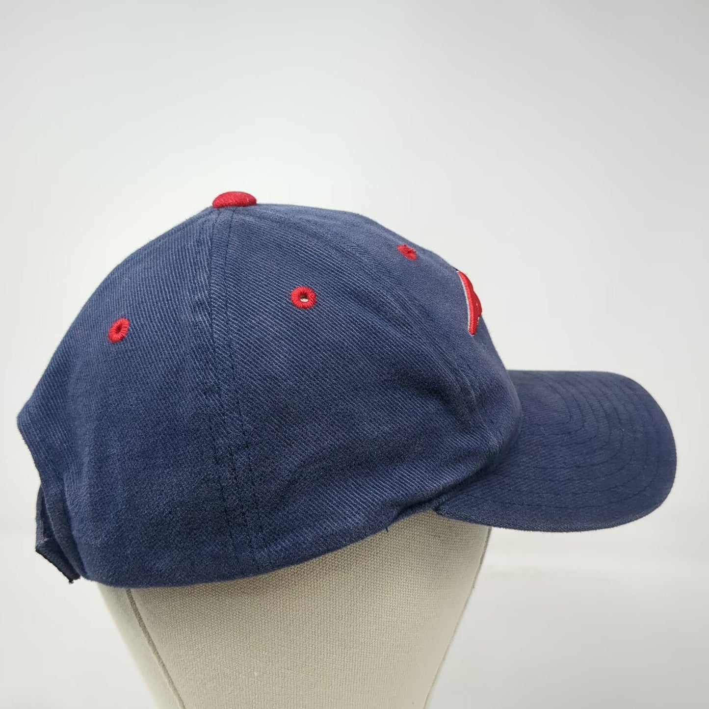New England Patriots NFL Logo Athletic Blue Red Gray One Size Strapback Hat Cap