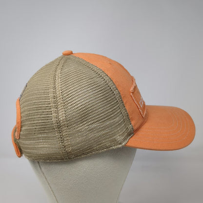 Carhartt Baseball Cap Orange One Size Mesh Back Strapback Frayed Patch Hat