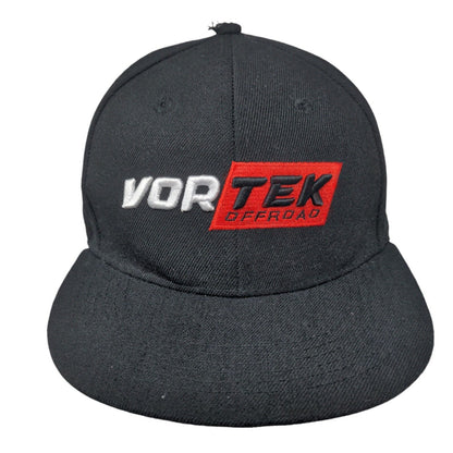 Vortek Offroad Snapback Hat Black One Size Embroidered Solid 6 Panel