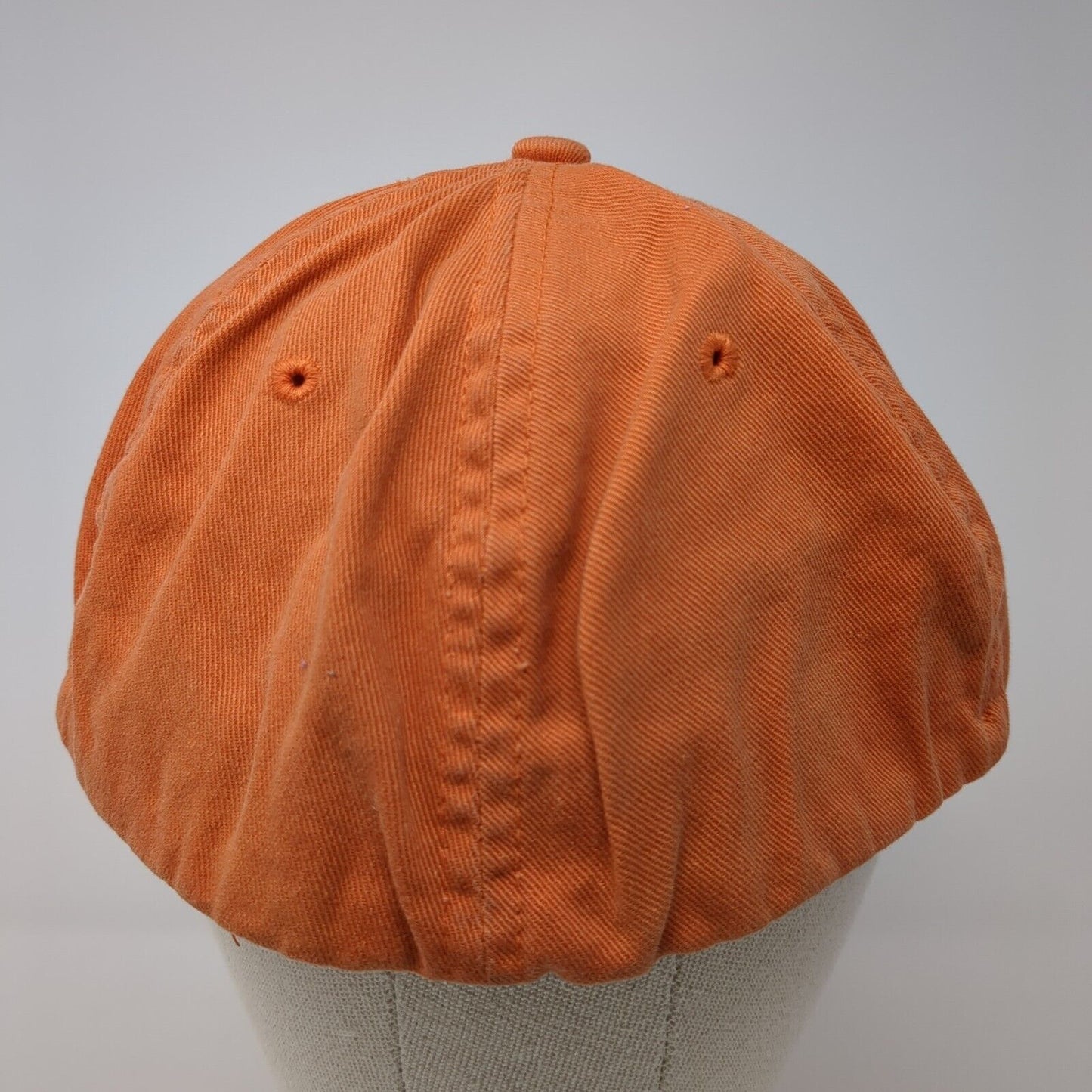 Yupoong Fitted Hat Orange OS Lightweight Vented Holes 6 Panel Blank Flexfit
