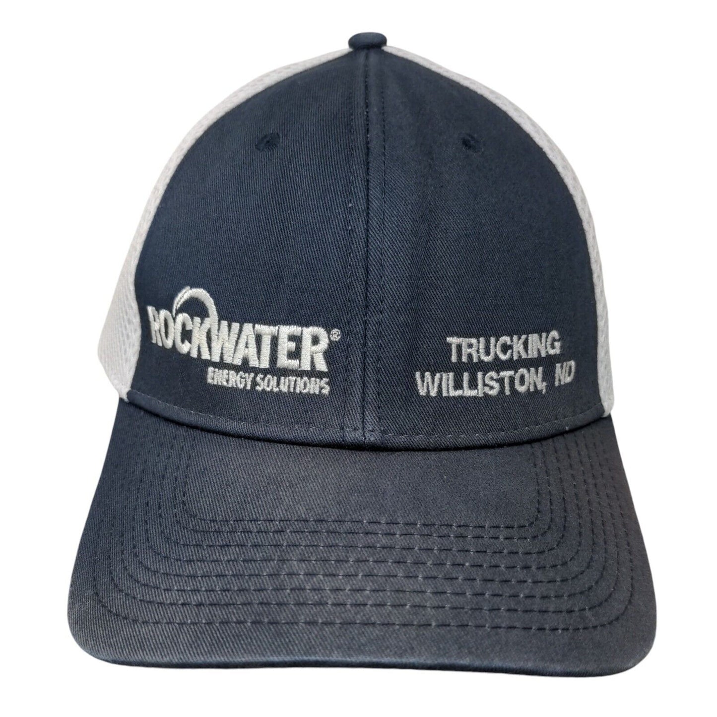 Rockwater Energy Solutions Trucking Williston ND Fitted Trucker Hat Blue M/L