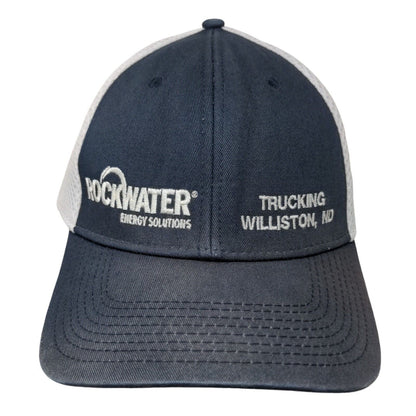 Rockwater Energy Solutions Trucking Williston ND Fitted Trucker Hat Blue M/L