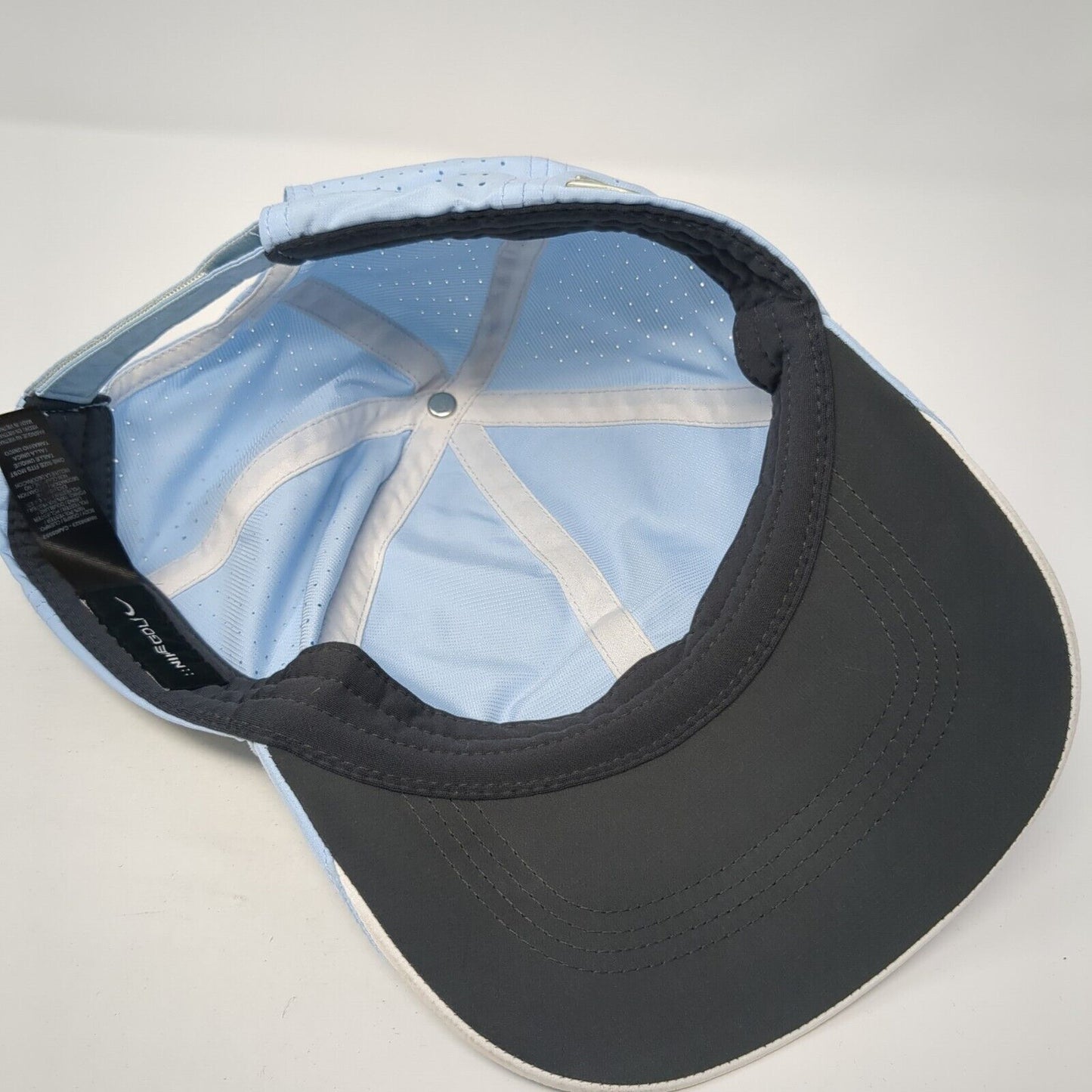 Nike 20XI VRS Strapback Golf Hat Blue One Size Laser Cut Swoosh Outdoor