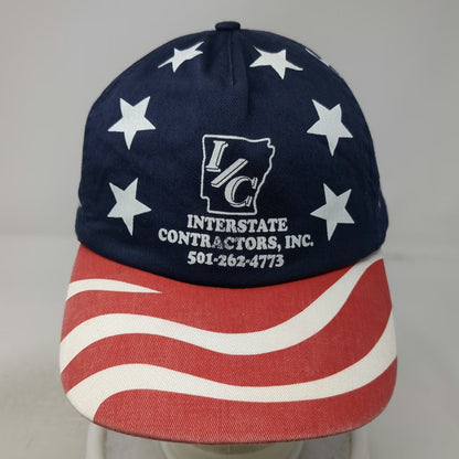 Cobra 5 Panel Blue Red White One Size Snapback Hat Arkansas Interstate Logo