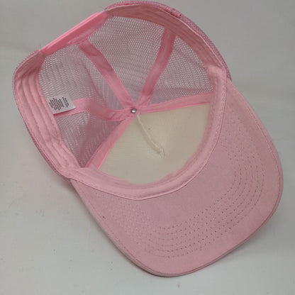 Unbranded Women's Snapback Mesh Back Hat Pink Size OS Floral Graphic 100% Cotton