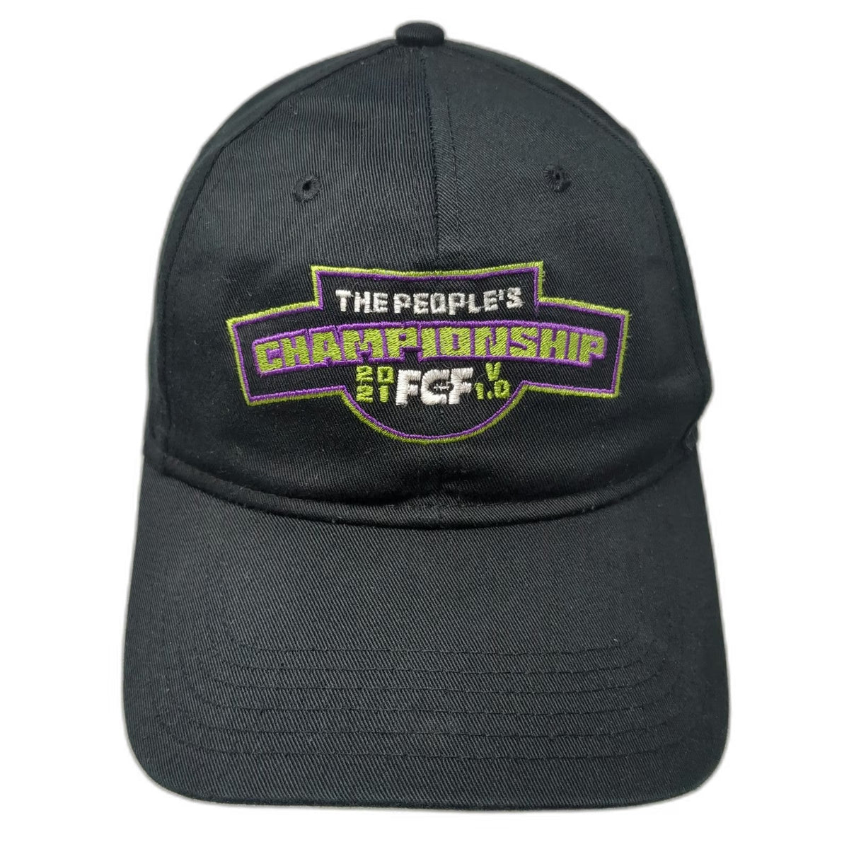 Otto Snapback Hat Black One Size FCF People's Championship 2021 Embroidered