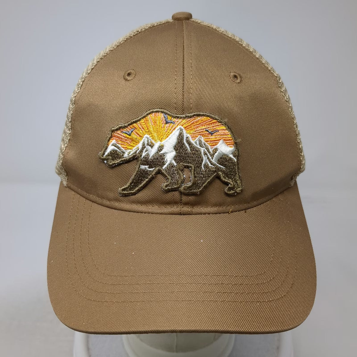 Telluride Clothing Company Trucker Hat Brown One Size Mesh Bear Mountain Patch