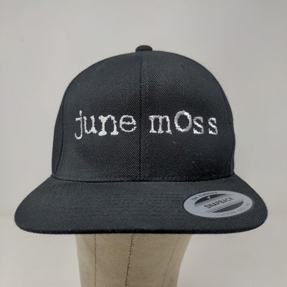 June Moss Men's Snapback Hat Black Adjustable Autographed Becca Tobin