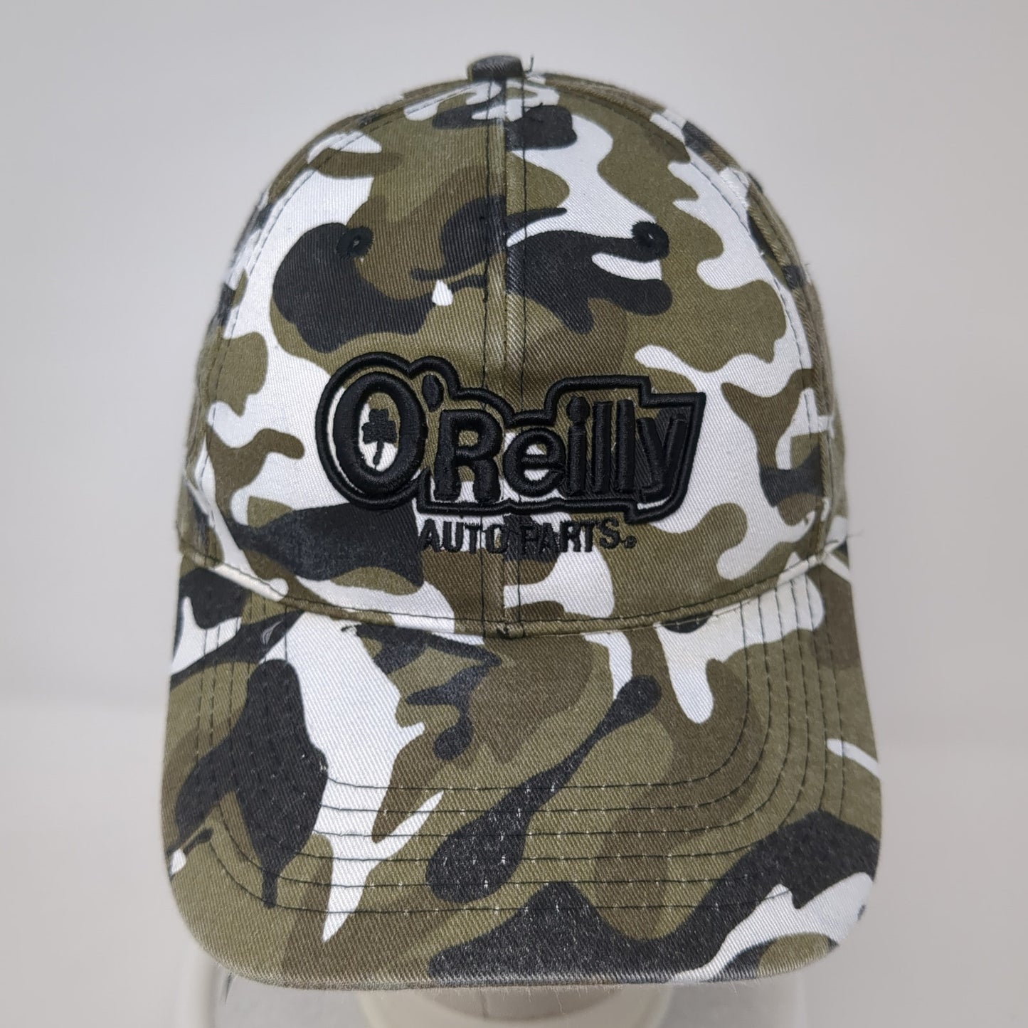 O'Reilly Auto Parts Strapback Hat Multi Camouflage One Size Embroidered