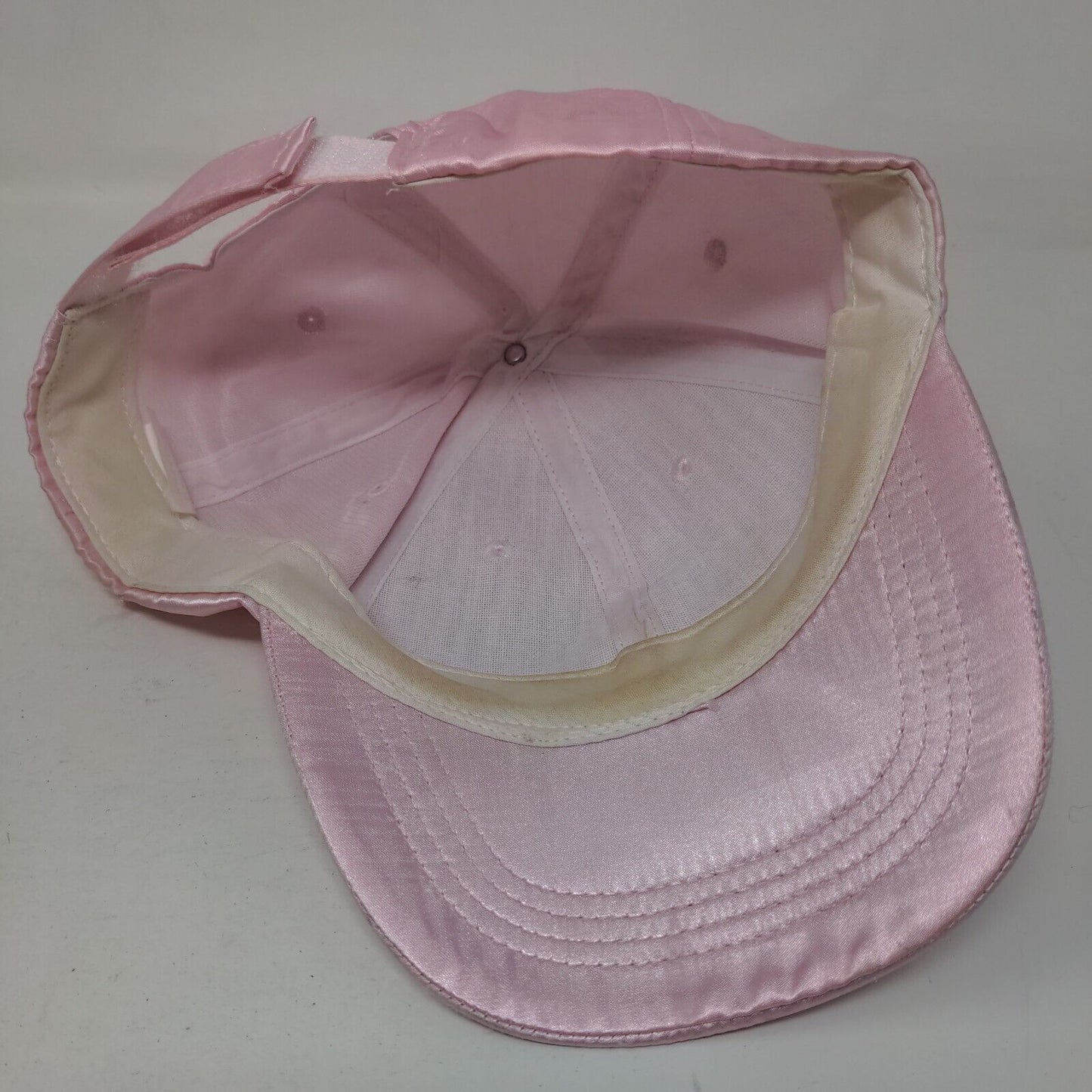Unbranded Strapback Hat Pink One Size Adjustable Satin 6 Panel Blank