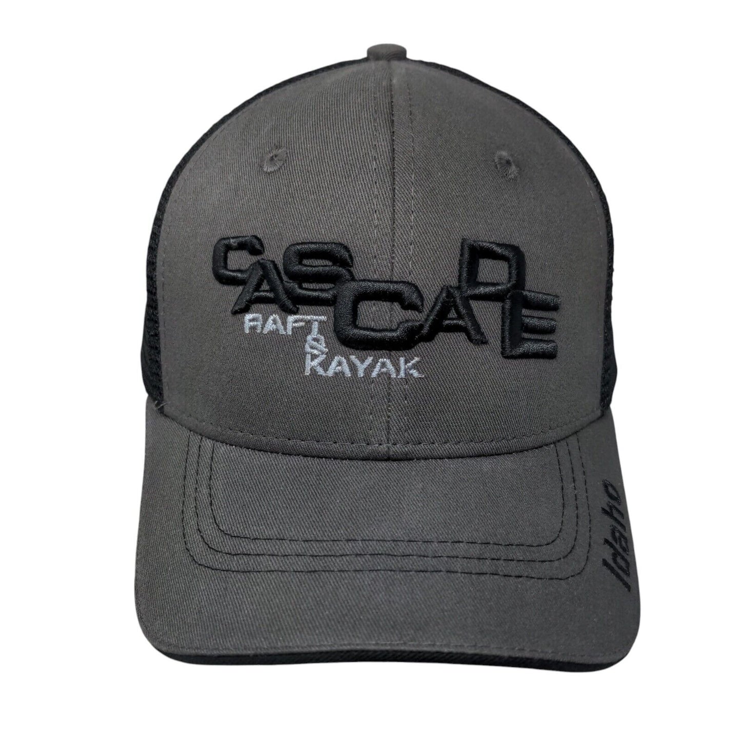 Cascade Raft & Kayak Idaho Snapback Trucker Hat Gray OSFA Adjustable Mesh Back