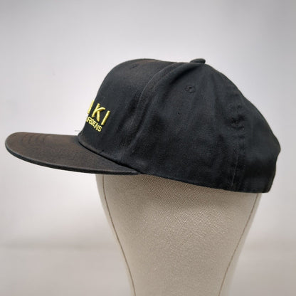 Meraki Gardens Snapback Hat Black OSFA Adjustable Embroidered 6 Panel