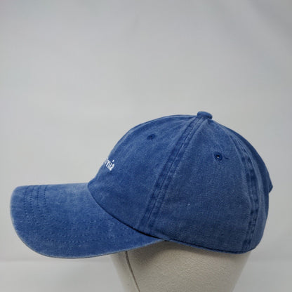 California Slideback Hat Blue One Size Adjustable Embroidered 6 Panel Nissi Caps