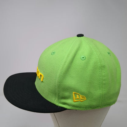 Oregon Ducks NCAA New Era Snapback Hat Green Black 9FIFTY Flat Brim Embroidered