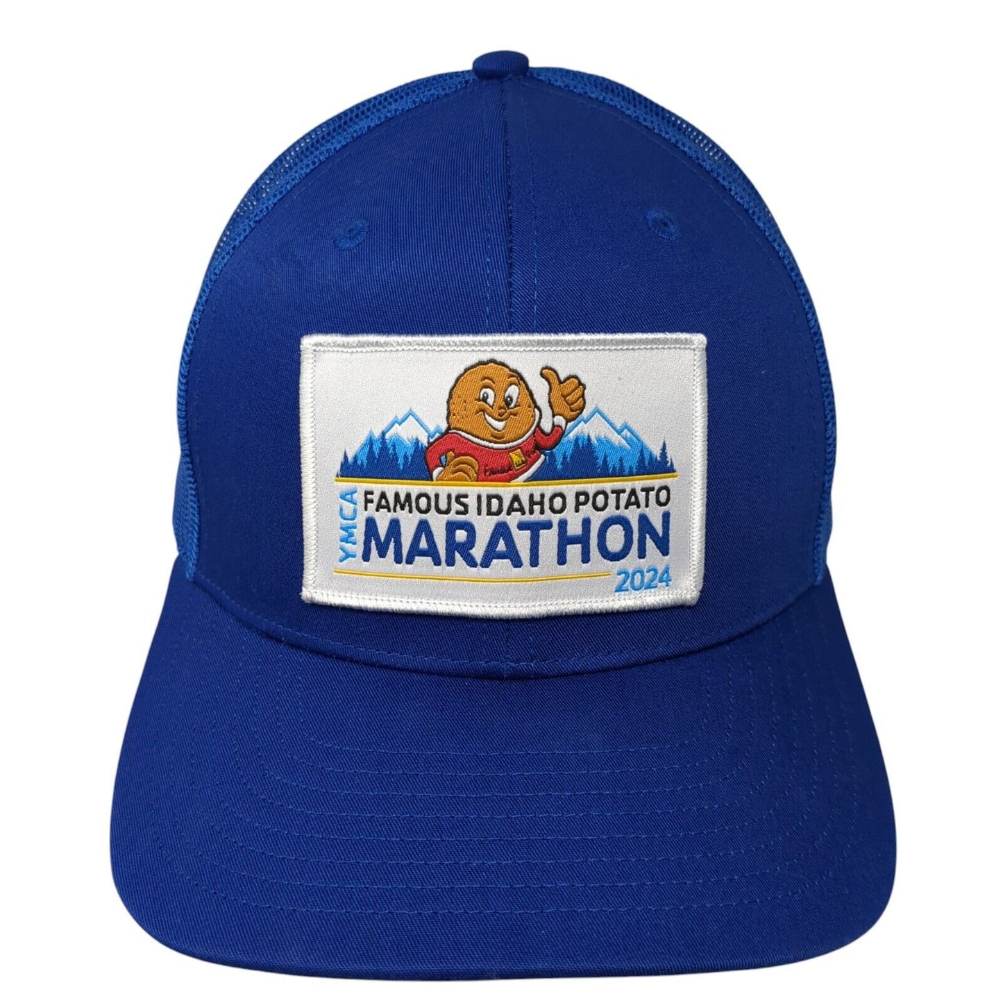 YMCA Famous Idaho Potato Marathon 2024 Trucker Hat Blue One Size Solid