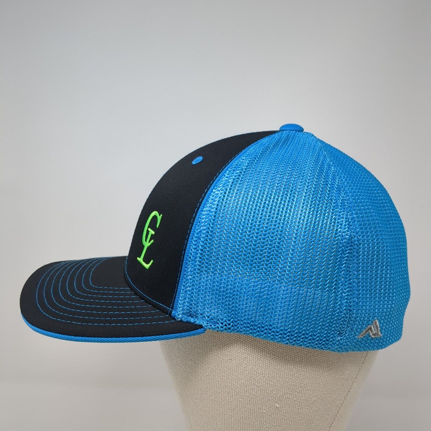 CL Fitted Mesh Back Trucker Hat Multi 7 3/8-8 Colorblock Pacific Headwear