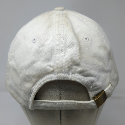 Jacson Baseball Cap White One Size Slideback 6-Panel Cotton Embroidered Logo Hat