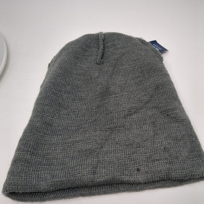 George Knit Beanie Hat Gray One Size Stretch Solid Blank Outdoor
