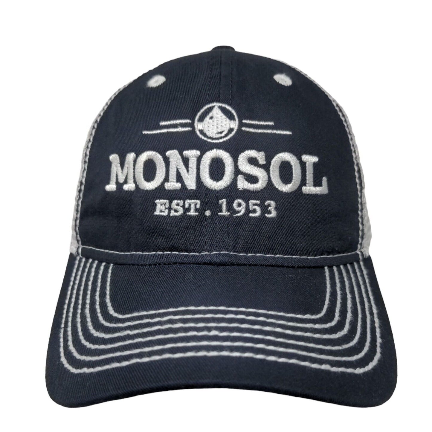 Paramount Apparel Men's Strapback Mesh Back Hat Blue OSFA Embroidered Monsol