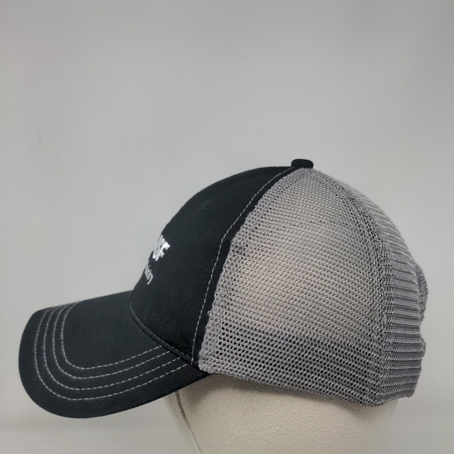 O-BASF We Create Chemistry Snapback Trucker Hat Black M/L Mesh Back