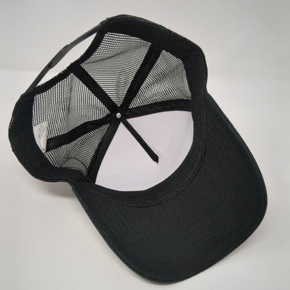 USA Snapback Mesh Back Trucker Hat Black One Size Adjustable Colorblock