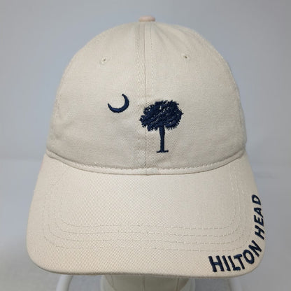 C-Side Sales Baseball Cap Beige One Size Strapback Palmetto Moon Hilton Head Hat