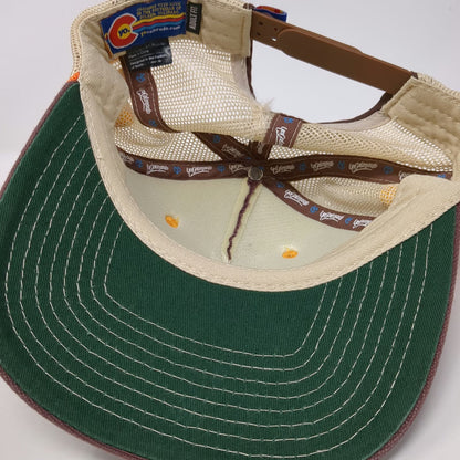 YOColorado Brown Trucker Hat One Size Ski Area Pine Tree Patch Snapback Rope