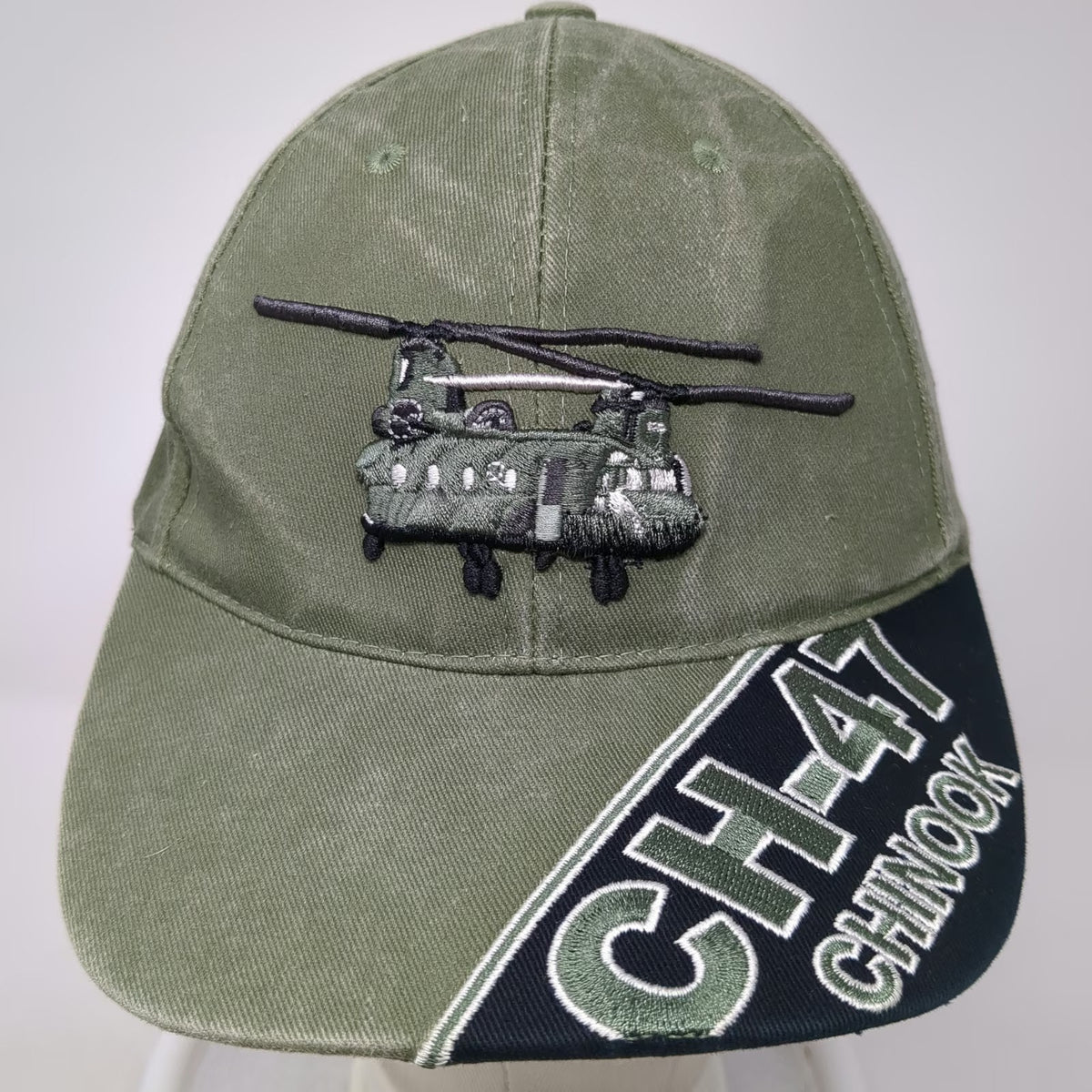 Eagle Crest CH-47 Chinook Helicopter Baseball Cap Green One Size Strapback Hat