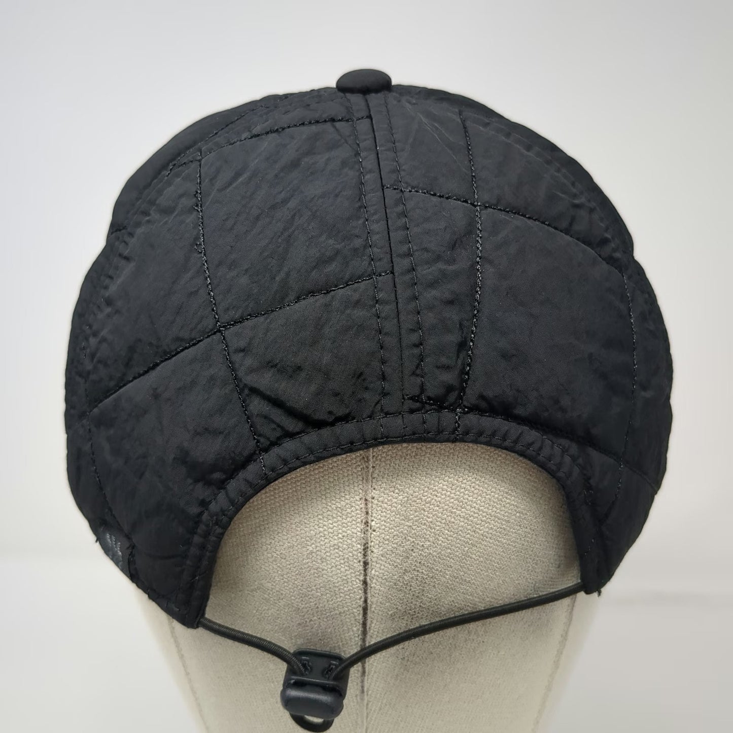 All in Motion Baseball Cap Black One Size Quilted Nylon Adjustable Cord Hat