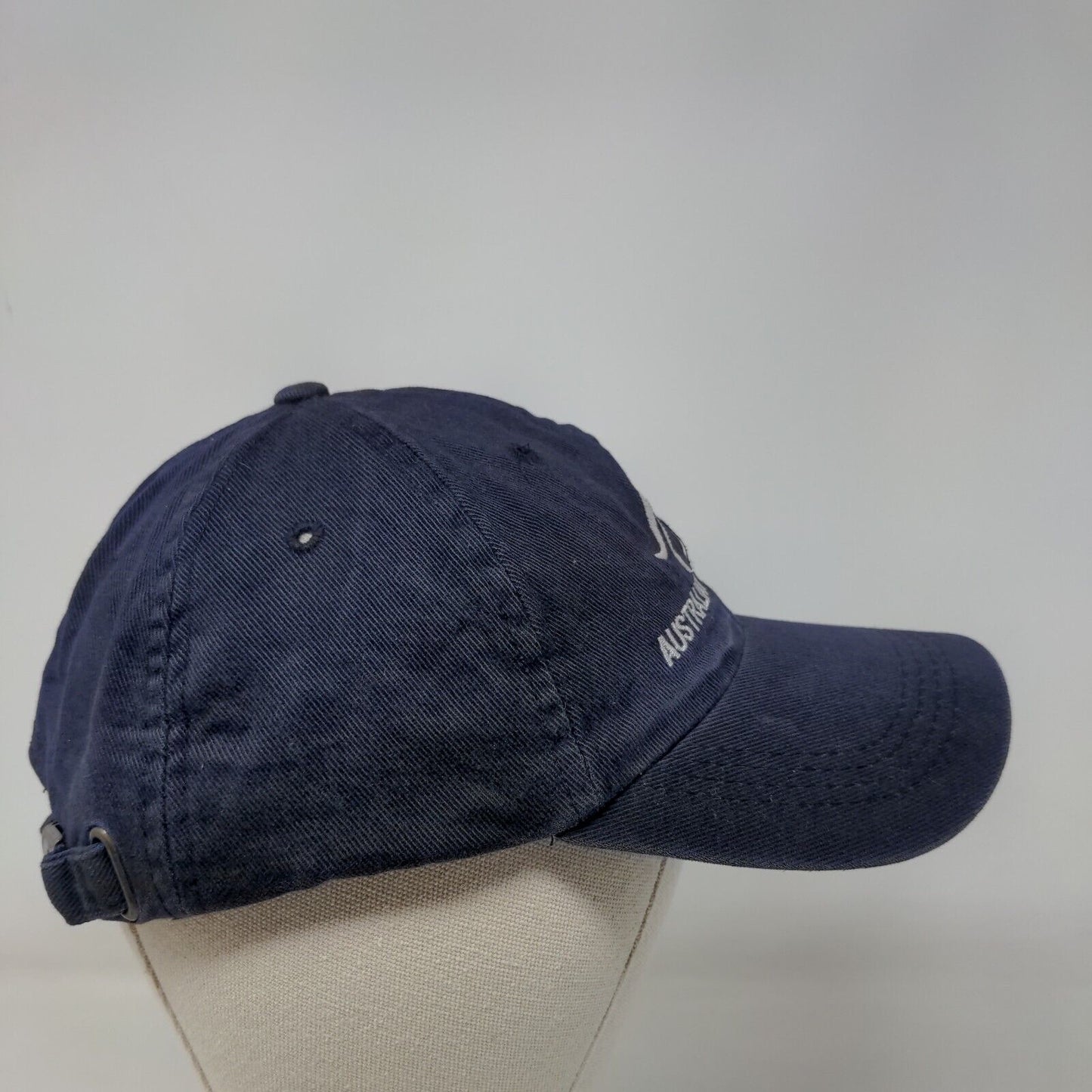 Australian Body Works Kangaroo Slideback Hat Blue One Size Embroidered