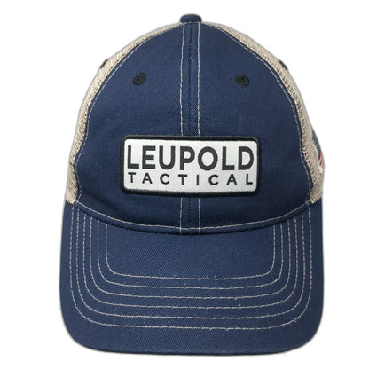 Leupold Baseball Cap Blue One Size Tactical Mesh Back US Flag Strapback Hat