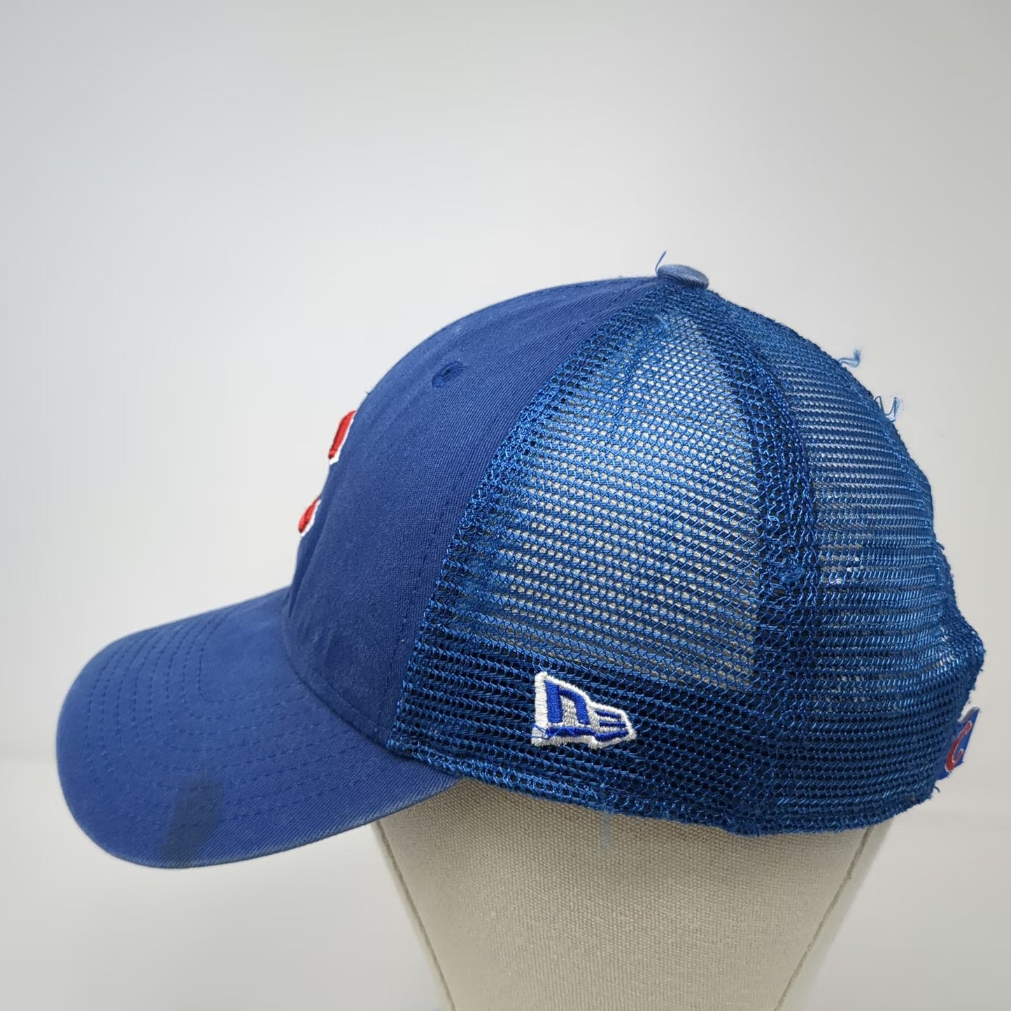 New Era Chicago Cubs MLB Trucker Hat Blue Red White OSFM Snapback Mesh 9FORTY