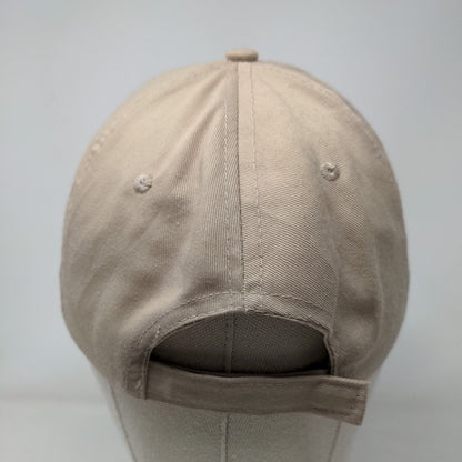 Priority One Strapback Hat Tan OSFA Embroidered Adjustable 6 Panel